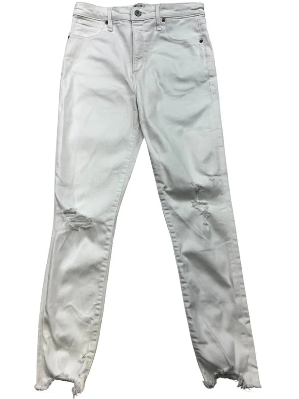 Abercrombie & Fitch Curve Love Super Skinny Ankle High Rise Jeans Sze 28/6 White